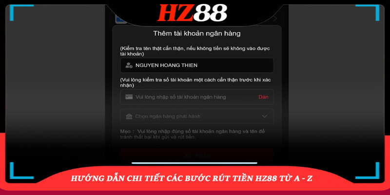 các bước rút tiền hz88 các bước rút tiền hz88